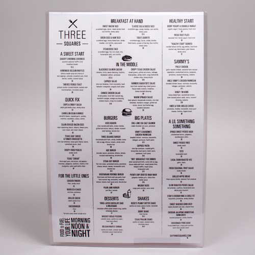 Clear Vinyl Menu Overlay Sheets (Box of 50) - Plastic Sales & Service
