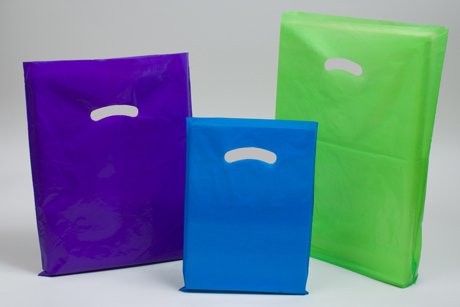 Camtoms Large Plastic Shopping Bags with Handles | Plastic Shopping Bags  for Small Business | Boutique Bags | Large Plastic bags with Handles 