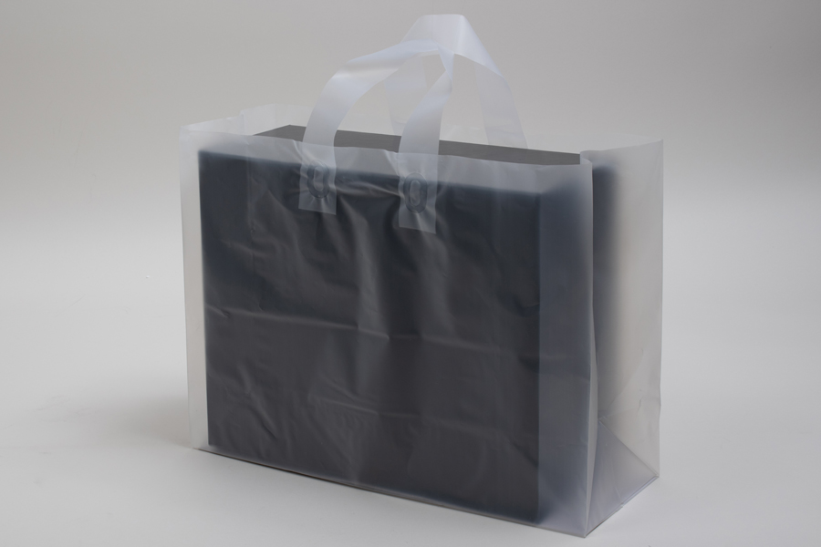 Custom Imprinted 13 x 15.5 x 4 Soft Loop Classic Plastic Bags