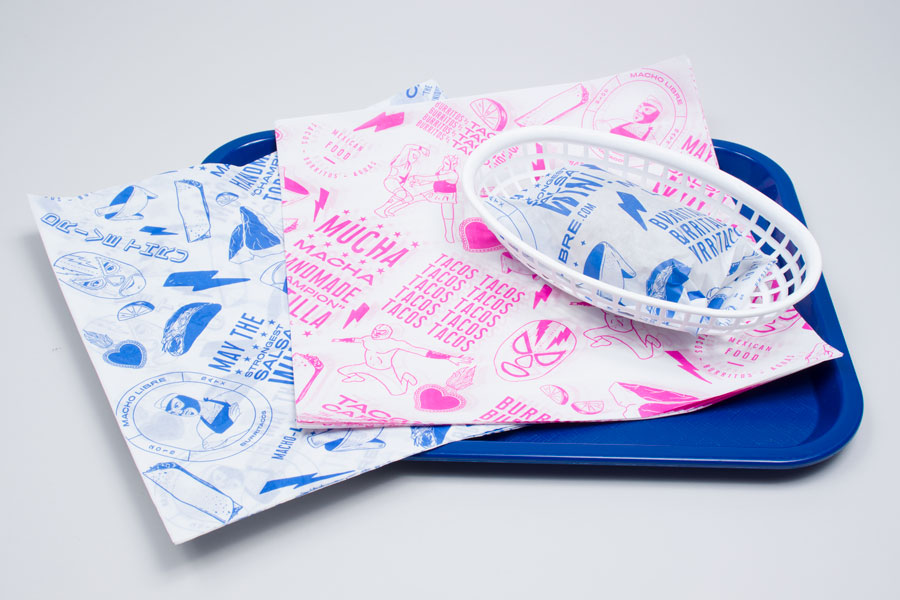 Custom Printed Logo Food Grade Restaurant Custom Greaseproof Paper Fast  Food Wax Pe Wrapping Paper White - AliExpress