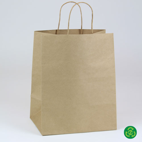 Download 10 X 7 X 12 Economy Natural Kraft Paper Shopping Bags With Twisted Paper Handles
