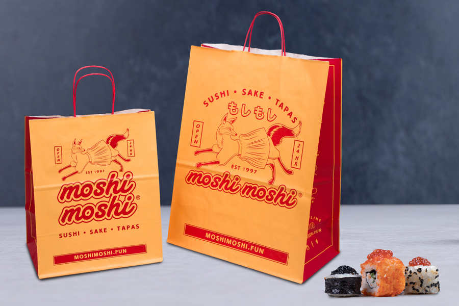 Custom To-go Printed Grocery Carry Packaging Plastic Bag with Logo