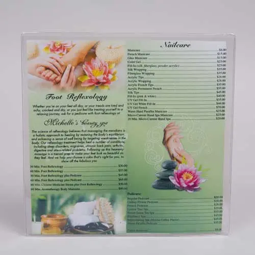 <10.5X10.5 CLEAR MENU SLEEVE