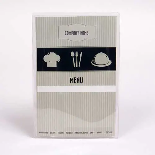 5.5X8.5 CLEAR MENU SLEEVE