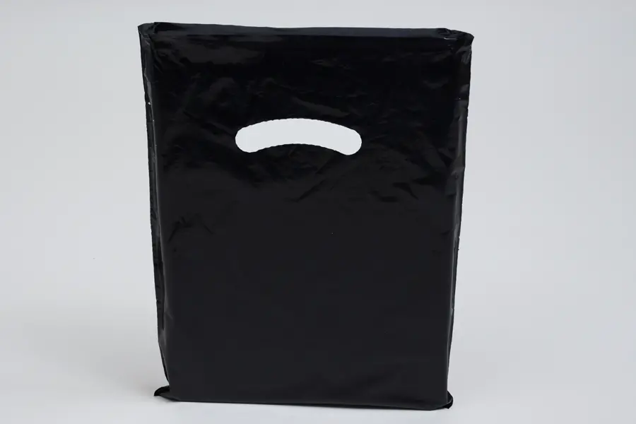 9X12 BLACK GLOSS PLASTIC BAGS