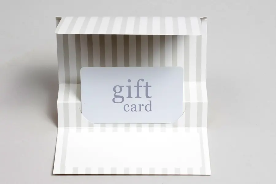 5X3-3/8 GIFT CARD FOLDERS PEARL STRIPE