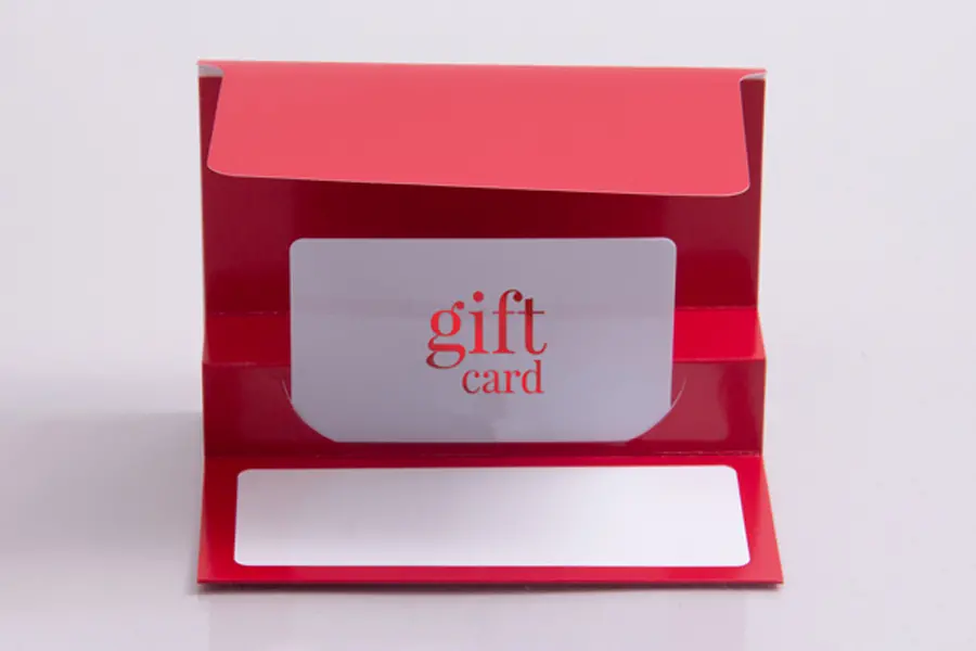 5X3-3/8 GIFT CARD FOLDERS RED ICE