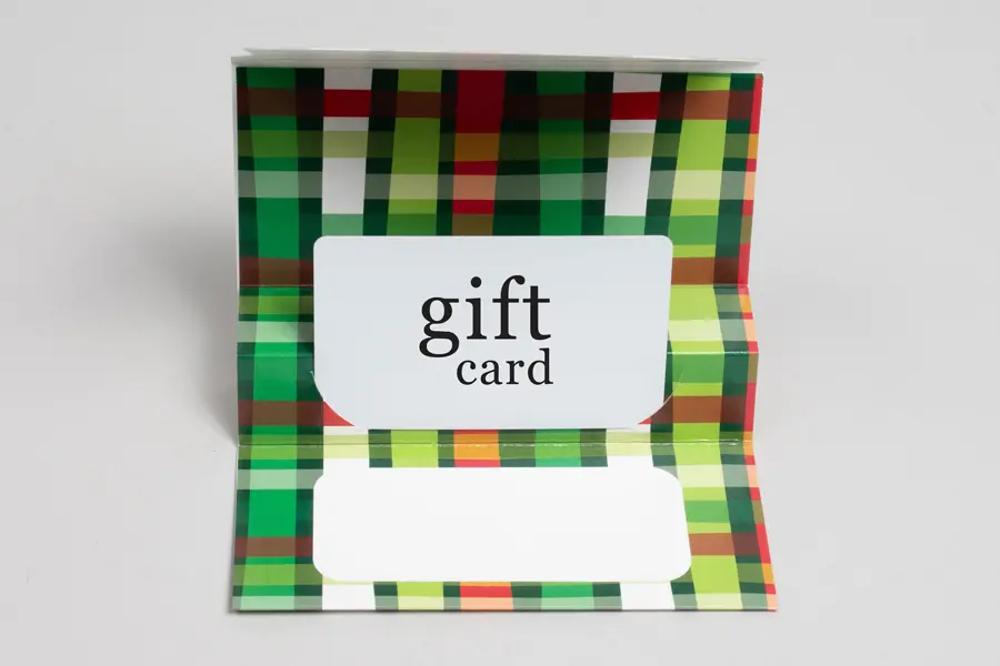 5X3-3/8 GIFT CARD FOLDERS CHRISTMAS WEAVE