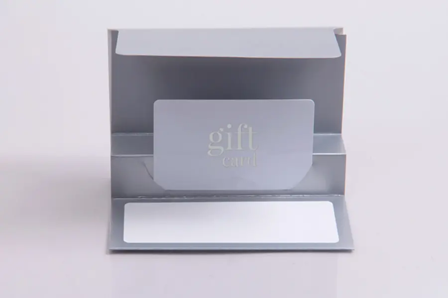 5X3-3/8 GIFT CARD FOLDERS SILVER ICE