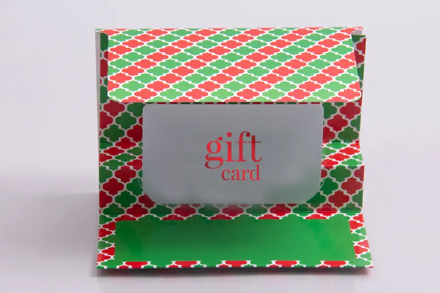 5X3-3/8 GIFT CARD FOLDERS CHRISTMAS GEO