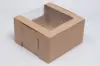 10X10X4  CUPCAKE BOX KRAFT-WINDOW