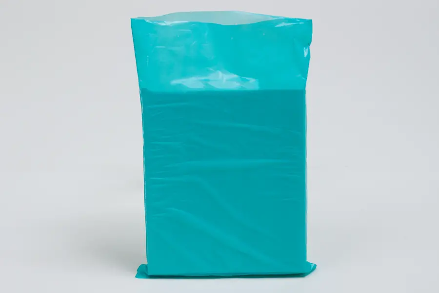 6.5X9.5 SUPER SATIN TEAL BAGS