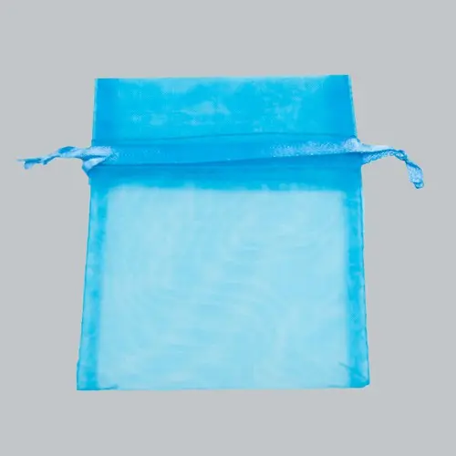 4X6 ORGANZA BAG-TURQUOISE