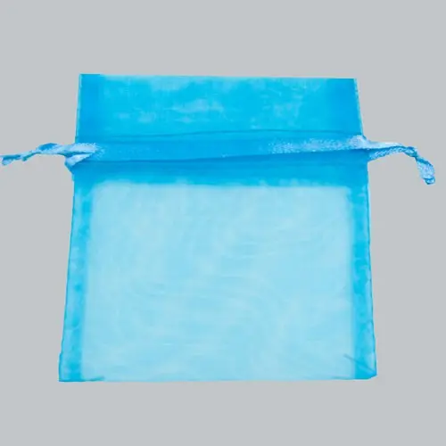 5X7 ORGANZA BAG-TURQUOISE