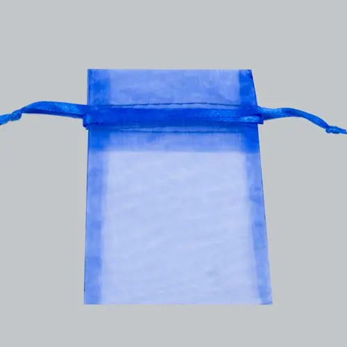 4X6 ORGANZA BAG-ROYAL BLUE