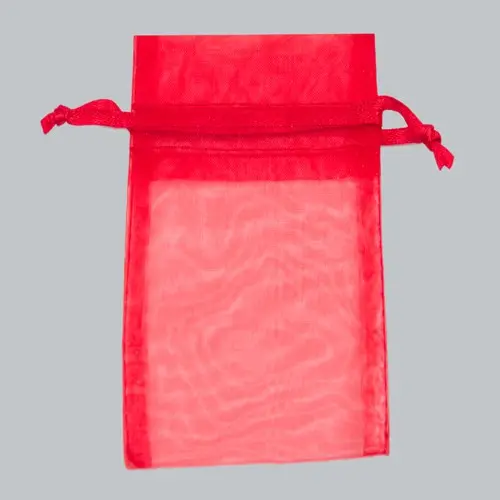 6X10 ORGANZA BAG-RED