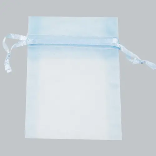 5X7 ORGANZA BAG-LIGHT BLUE