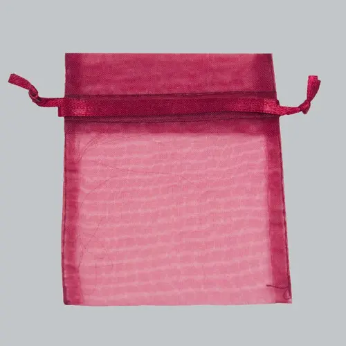 2X2.5 ORGANZA BAG-BURGUNDY