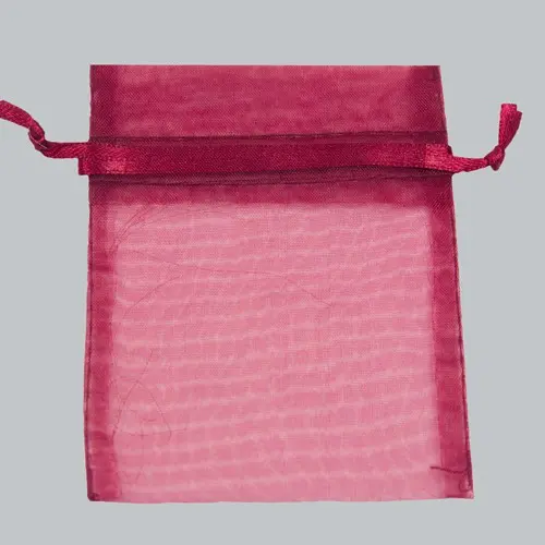 4X6 ORGANZA BAG-BURGUNDY