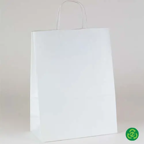 10X5X13 PREMIUM ECOPLUS WHITE KRAFT SHOP BAG