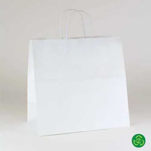 13X7X13 PREMIUM ECOPLUS WHITE KRAFT SHOP BAG