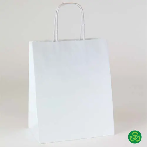 8X4-1/2X10-1/4 PREMIUM ECOPLUS WHITE KRAFT SHOP BAG