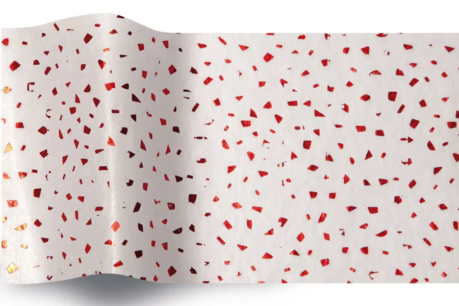 20X30 TISSUE WHITE W/RED FLAKES "C"