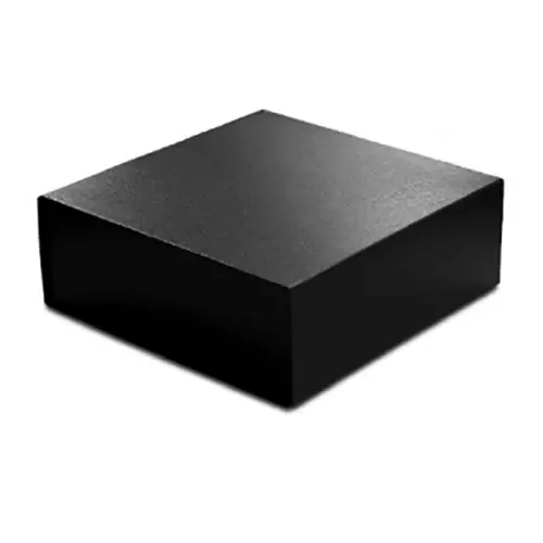 10X10X4 BLACK LEATHER MAGNETIC BOX