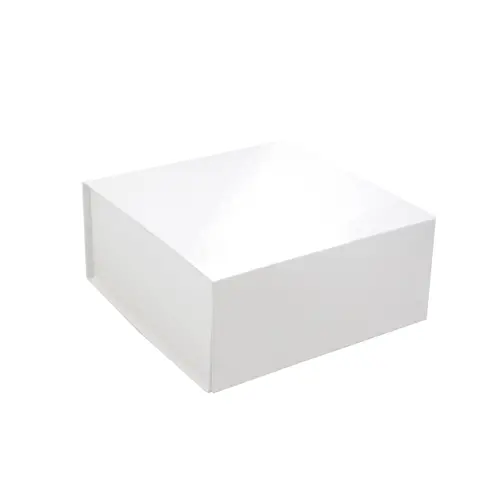 8X8X3-1/8 GLOSS WHITE MAGNETIC BOX