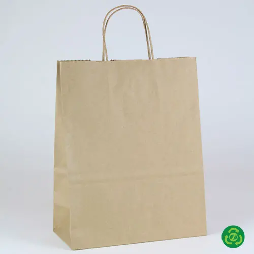 10X5X13 PREMIUM ECOPLUS NAT KRAFT SHOP BAG