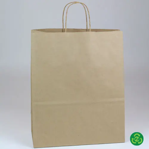 13X6X15-3/4 PREMIUM ECOPLUS NAT KRAFT SHOP BAG