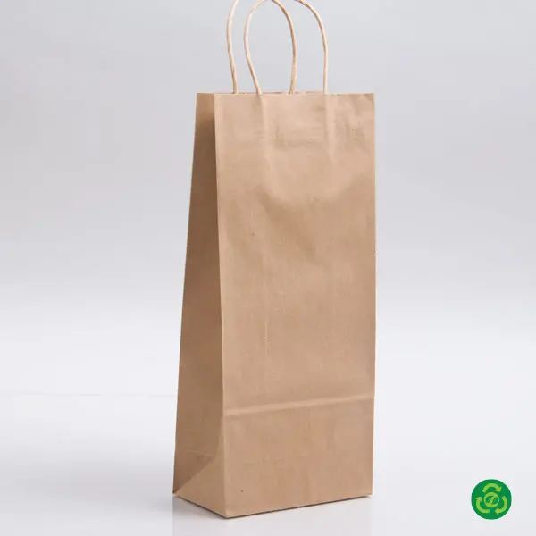 5-1/2X3-1/4X13 PREMIUM ECOPLUS NAT KRAFT SHOP BAG