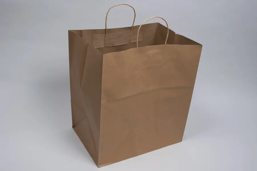 14X10X15-1/4 PREMIUM ECOPLUS NAT KRAFT SHOP BAG