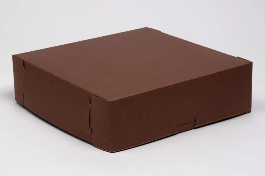 10X10X3 1PC BAKE BOX CHOCO - NO WINDOW