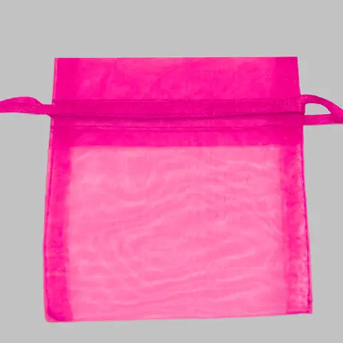 5X7 ORGANZA BAG-HOT PINK