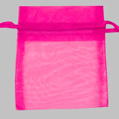 6X10 ORGANZA BAG-HOT PINK