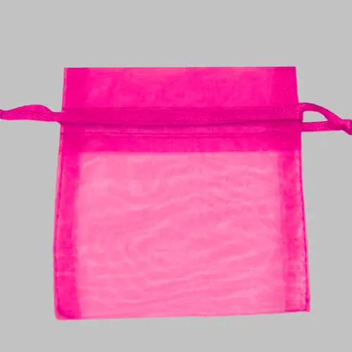 2X2.5 ORGANZA BAG-HOT PINK