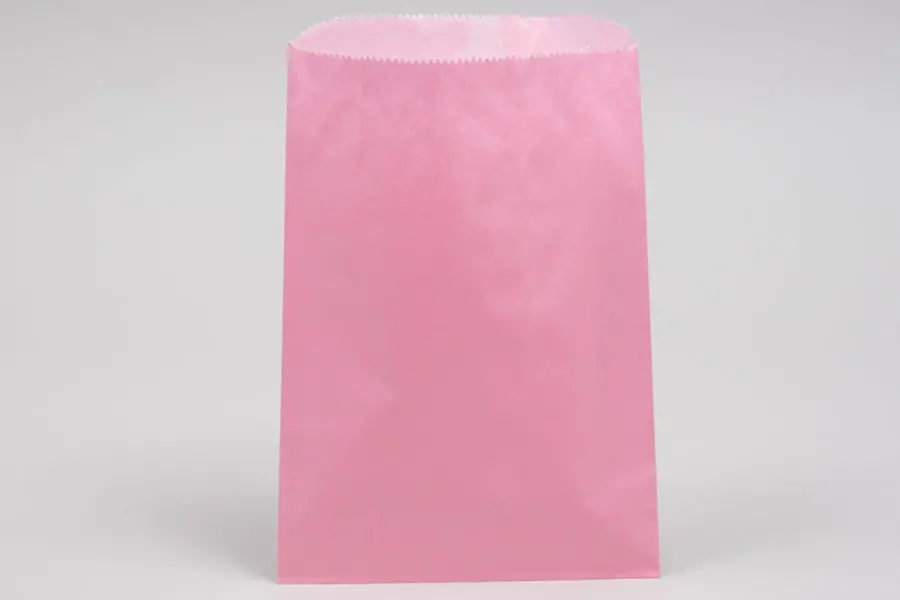 1#  6 3/4 X 9 1/4 PETAL PINK GOURMET GLASSINE MERCHANDISE BAG