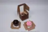 4X4X4 CHOCOLATE CUPCAKE BOX W/WIND 1 CUP