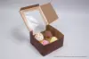 7X7X4 CHOCOLATE CUPCAKE BOX W/WIND 4 CUP