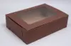 14X10X4 CHOCOLATE CUPCAKE BOX W/WIND 12 CUP