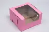 8X8X4 STRAWBERRY CUPCAKE BOX W/WIND 4 CUP