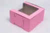 8X8X4 STRAWBERRY CUPCAKE BOX W/WIND 4 CUP