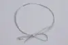 16" METALLIC SILVER STRETCH RIBBON LOOP