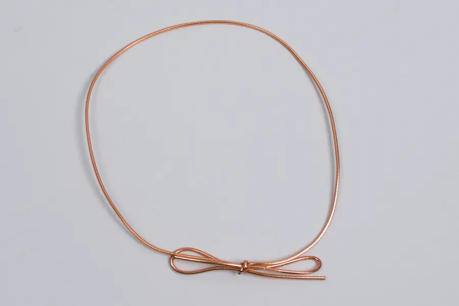 14" METALLIC COPPER STRETCH RIBBON LOOP