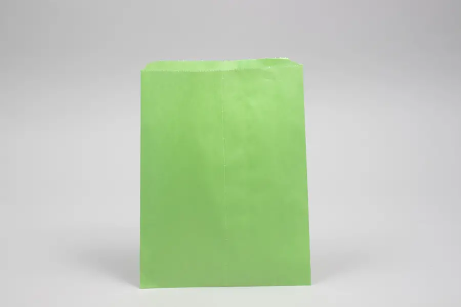 8.5 X 11 PAPER MERCH BAG - LIME GREEN