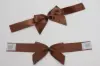 3X2" GLUE DOT SATIN BROWN BOW