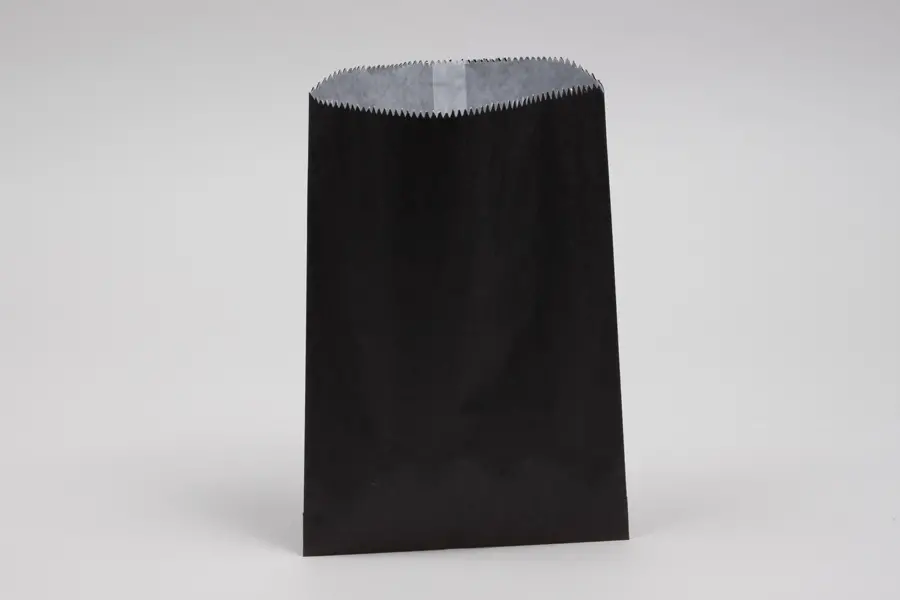 1#  6 3/4 X 9 1/4 BLACK GOURMET GLASSINE MERCHANDISE BAG