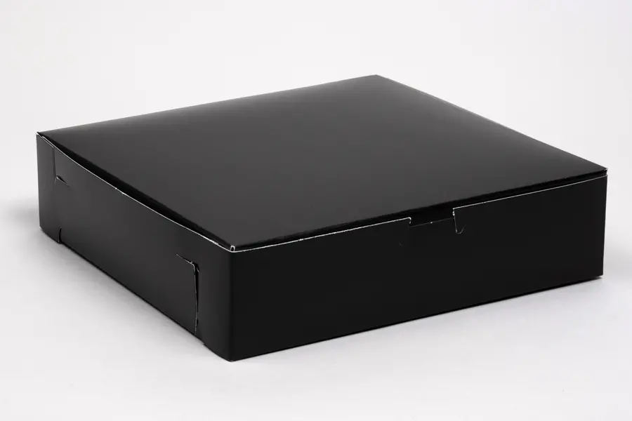 10X10X2.5 1PC BAKE BOX BLACK GLOSS - NO WINDOW