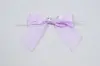 4" X 3-1/4" SATIN LIGHT ORCHID PRE-TIED BOW CLEAR TWIST TIE